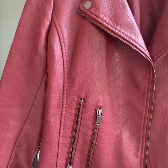 Deep Red Biker Jacket - Picture 3 of 6